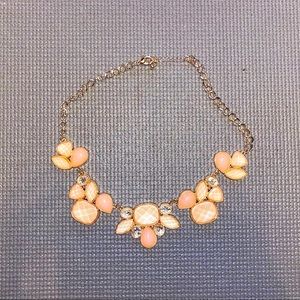 Salmon and Rose Gold Statement Necklace